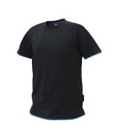 Kinetic t-shirt zwart/azuurblauw